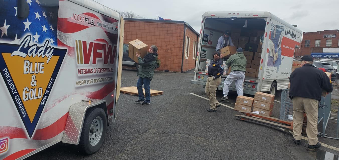 The VFW delivering food to those in need. Today from Trenton to 
Toms River Posts  6063, 12165 & 12173